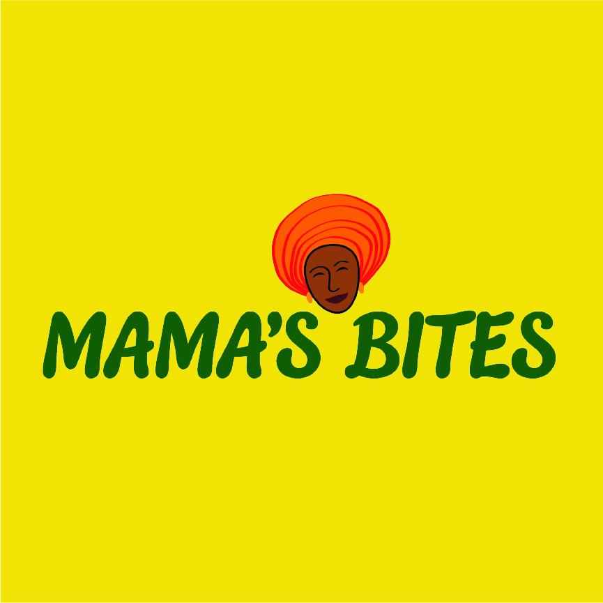 Mama's Bites logo on yellow