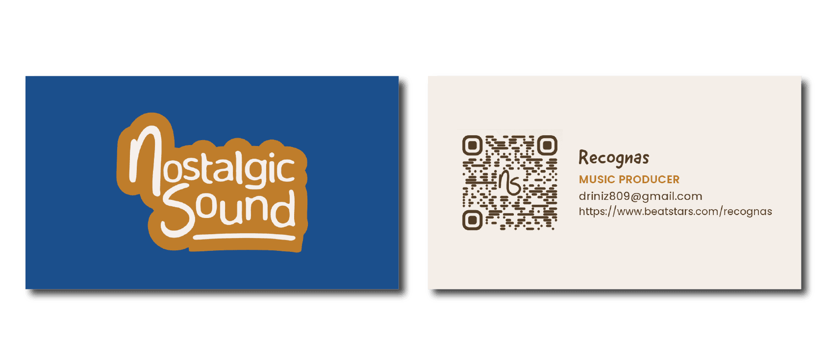 Nostalgic Sound branding on business card